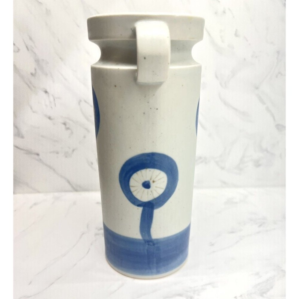 UCTCI Japan Abstract Flower Vase MCM Scandinavian Style Vintage Blue White - Picture 6 of 9
